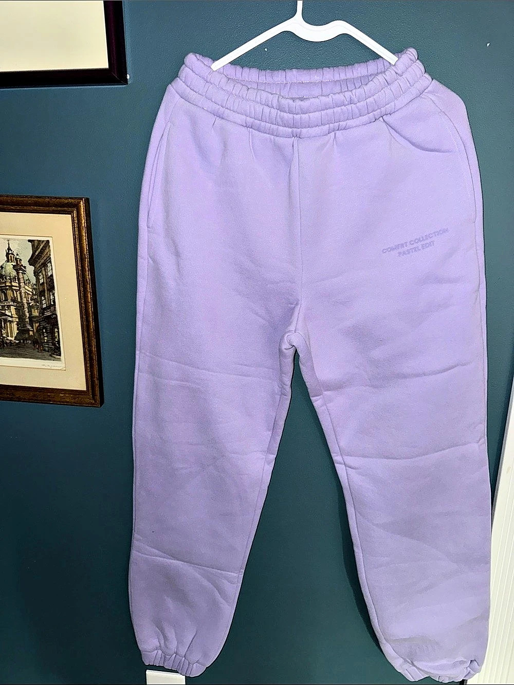 Comfrt Pastel Sweatpants Purple Joggers Small